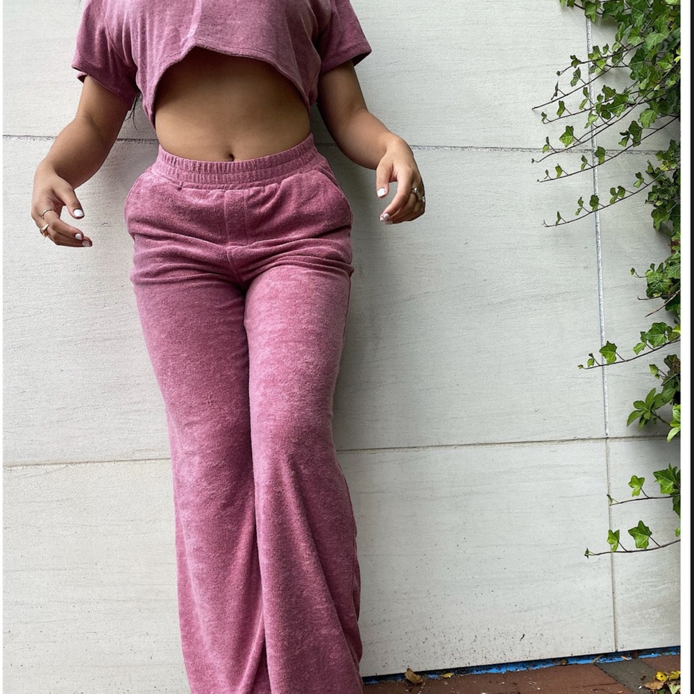 Terry Cloth Pant Set